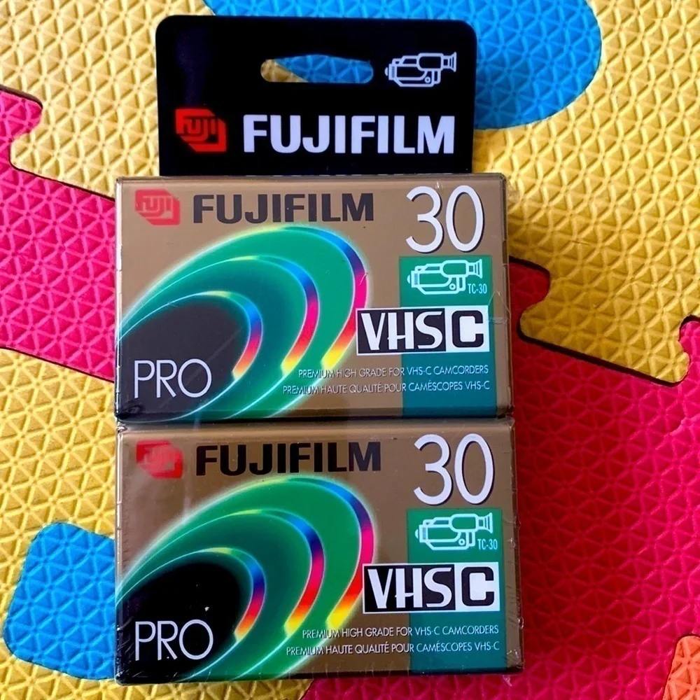 New Fuji film Pro VHS C 30 2 pack bundle